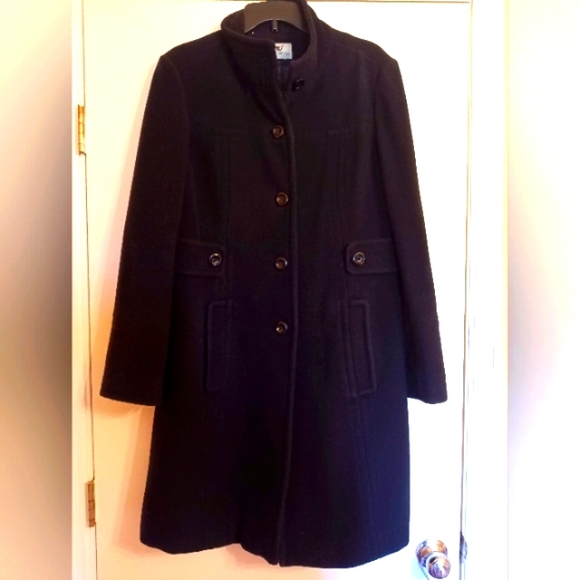 Black Wool Overcoat - Picture 10 of 12